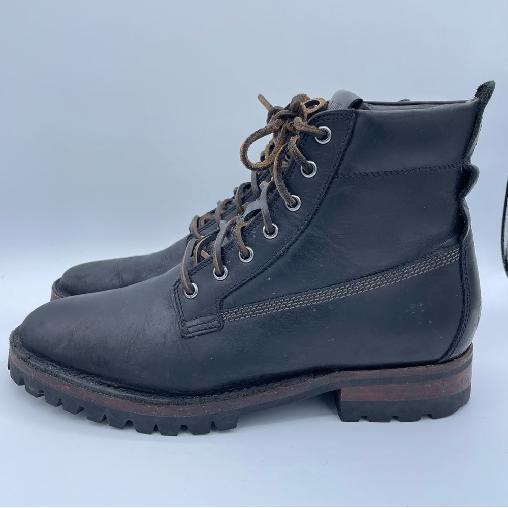 Frye Men’s Mid-Calf Boots Black 9 - Picture 6 of 16